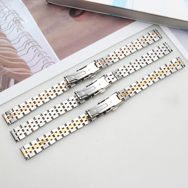 10mm 12mm 14mm 16mm 18mm 20mm 22mm Women Stainless Steel Watch Band Watchband Wrist Strap For Armani watch or Other watch