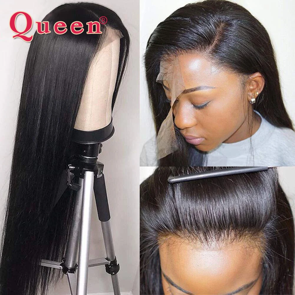 

Brazilian Straight 5x5 Closure Wig 100% Straight Human Hair Wigs For Black Women Human Hair Wigs Bone Straight Lace Wig QUEEN