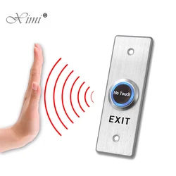 Aluminum alloy Access Control Exit Button Release Exit Switch No Touch Infrared Exit Button Door Sensor Switch