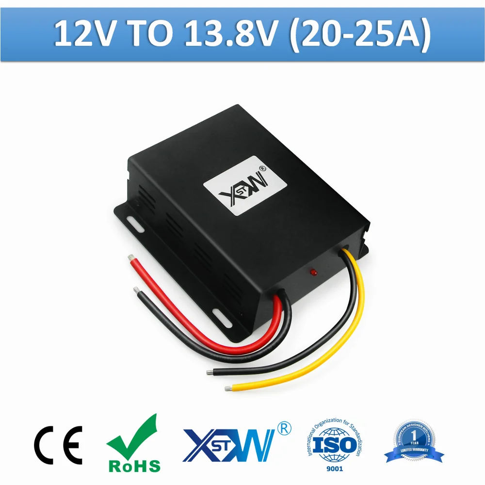 

XWST DC to DC 12v to 13.8v 21A 25A Step Up Boost Power Converter 13.8volt Voltage Regulator Voltage Module Non isolated