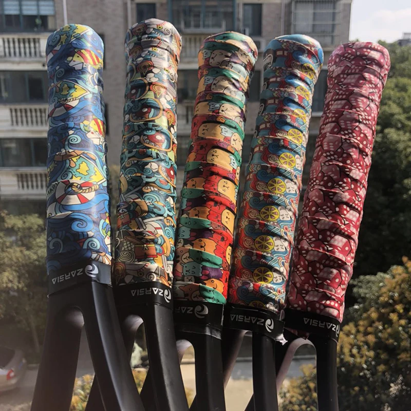 (5pcs/lot) 2020 ZARSIA NEW P tennis overgrip,colorful printing badminton over grip,squash racket grips