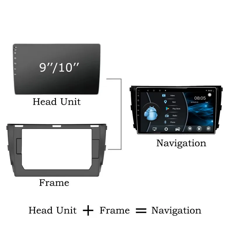 Bosstar – lecteur multimédia de voiture pour Chevrolet Sail 2013 – 2015, Android, système Audio, Navigation GPS, avec prise