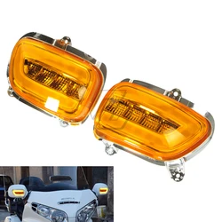 Motorcycle Front Turn Signal + LED light Blinker Case for Honda Goldwing GL1800 GL 1800 2001-2017 F6B 2013-2018