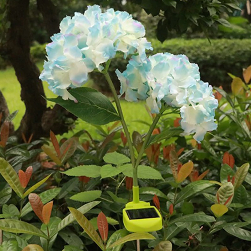 Solar Light Outdoors LED Solar Simulation Flower Outdoor Sampled Hydrangea Lamp Highlight Garden Decoration Solar Lawn Light