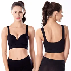 Biustonosze dla kobiet bielizna seksowna bielizna solidny biustonosz bez szwu Push-Up bawełniane topy Bralette biustonosz sporty bezprzewodowe kamizelka