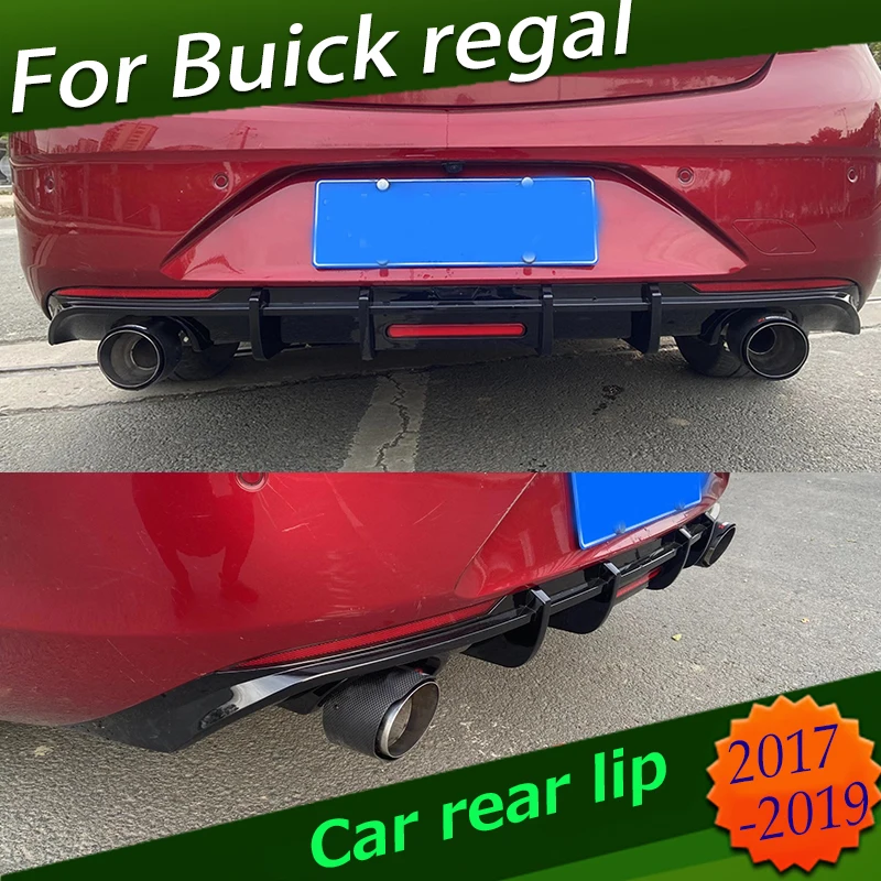 For Buick Regal 2017 2018 2019 Rear bumper lip body kit with LED break light Hot new ABS plastic with auto parts suitable