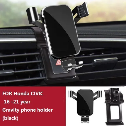 

Car Cell Phone Holder Air Vent Mount GPS Gravity Navigation Accessories FOR Honda Civic Fit 2014 to 2021 YEAR