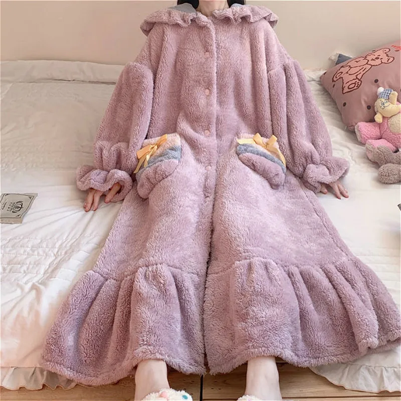 Robes à capuche pour femmes, Zones coréennes, KouStudents imprimés, Lovely Female, Full Sleeve, Confortable, All-Match Venues, Smile Fashion, Winter