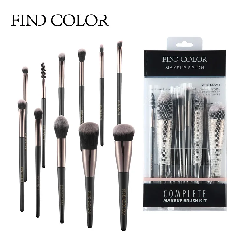 

2021 new 11PCS Makeup Brushes Set For Eyeshadow Foundation Powder Eyeliner Multi-Color Optional Beauty Tools Cosmetic Kit