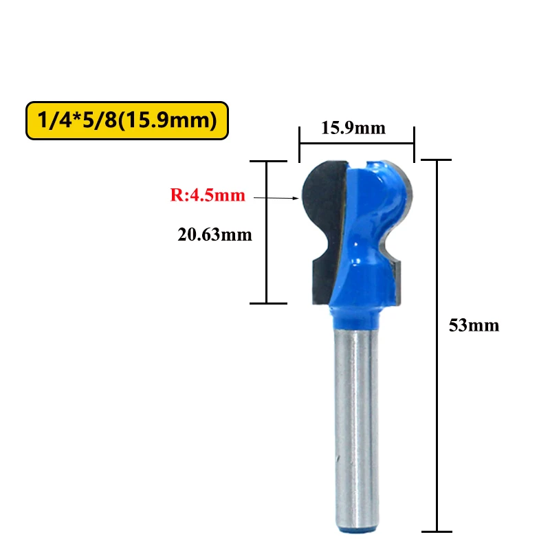 6mm 1/4 "uchwyt 6.35mm frezy z podwójnym palcem do frezowania drewna klasy przemysłowej Bit narzędzia do obróbki drewna MC01160