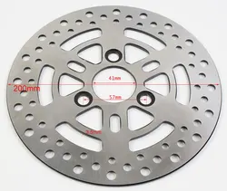 200mm Brake Rators HT250 Steel 3 Hole 57mm Pitch ebike Motorcycle Brake Disk Cooling Brake Rotor Front Rear e-scooter pit bike