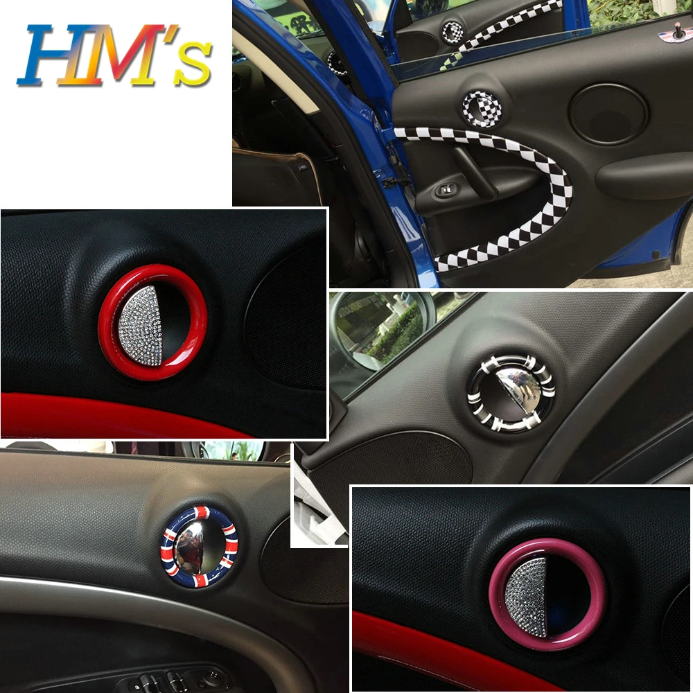 For MINI Cooper Countryman R60 For MINI R61 Paceman Door Handle Ring Decoration Sticker For MINI R60 For MINI Cooper Accessories