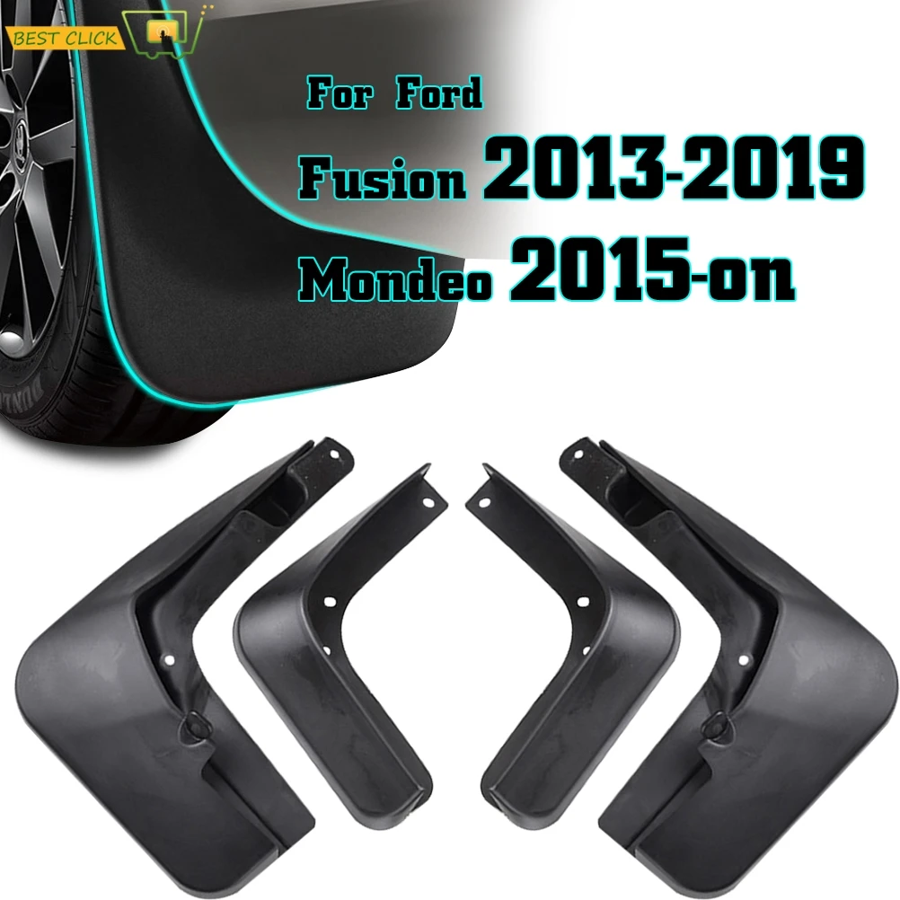 Set Molded Mud Flaps For Ford Fusion 2013-2019 Mondeo mk5 2015-on Mudflaps Splash Guards Mud Flap Mudguards Fender Front Rear