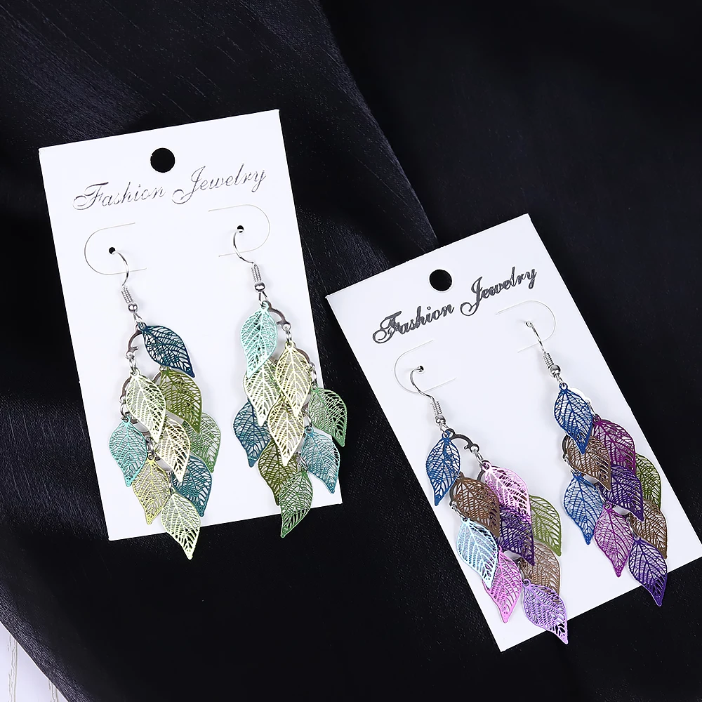 Ethnic Style Drop Earrings Accessories Leaves Butterfly Shell Earring Bohemian Jewelry Tassel Dangle Earrings Exaggerated Women