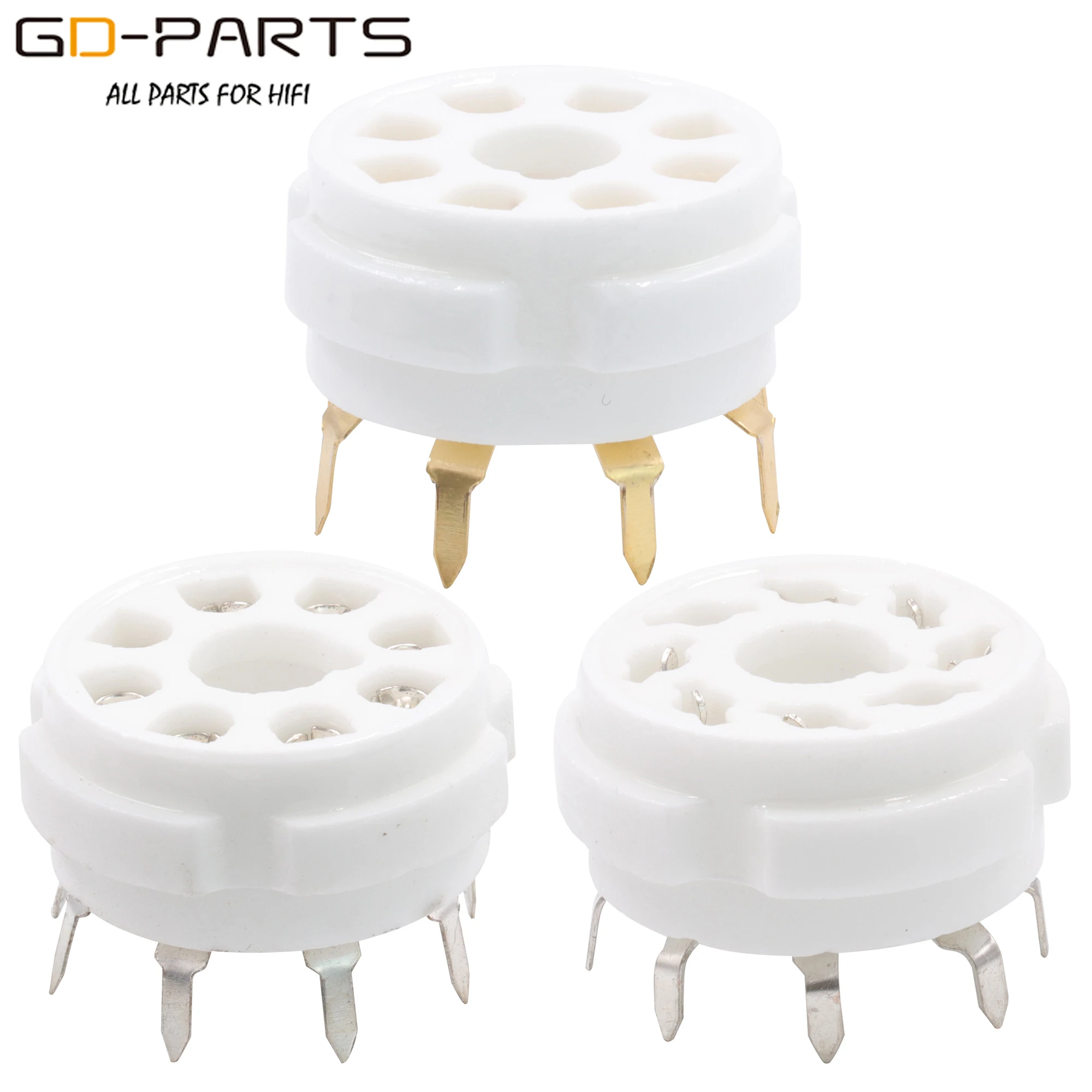 GD-PARTS 1PC 8pin Octal Tube Socket Base For EL34 KT88 KT66 6550 KT120 274B 5AR4 6SN7 6V6 6L6 6CA7 5881 PCB Mount