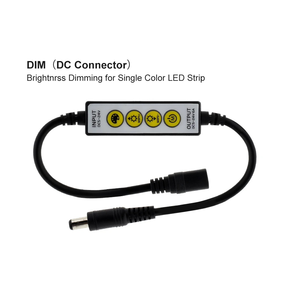 New Arrival LED Strip 4Key Controller for Single Color / Double White / RGB / RGBW / RGB+CCT LED Strip Control.