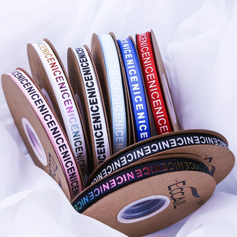 10 yards English letter belt NICE webbing fashion clothing webbing clothes shoes hats DIY decoration belt thread printing ribbon