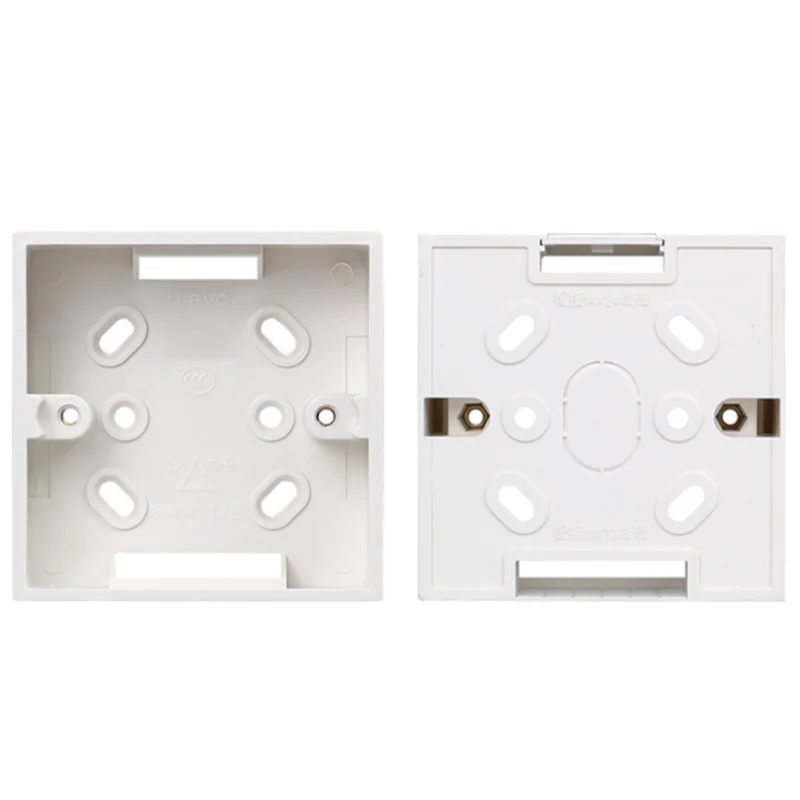 SANDIY Wall Box Surface Mounting Lamp Switch Light Socket 86mm*35mm Type External Apply Outside White Junction Boxes