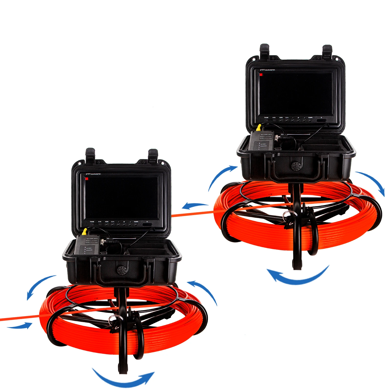 9 Monitor Sewer Pipe Inspection Camera, 23MM Drain Sewer Pipeline Industrial Endoscope with 4500mA Battery 16G DVR Card 30M/50M