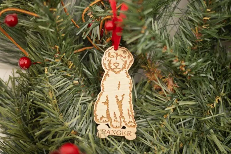 

Labradoodle Ornament - Personalized Dog Ornament - Dog Breed Christmas Ornament - Pet Memorial - Gift for Dog Lovers - Engraved