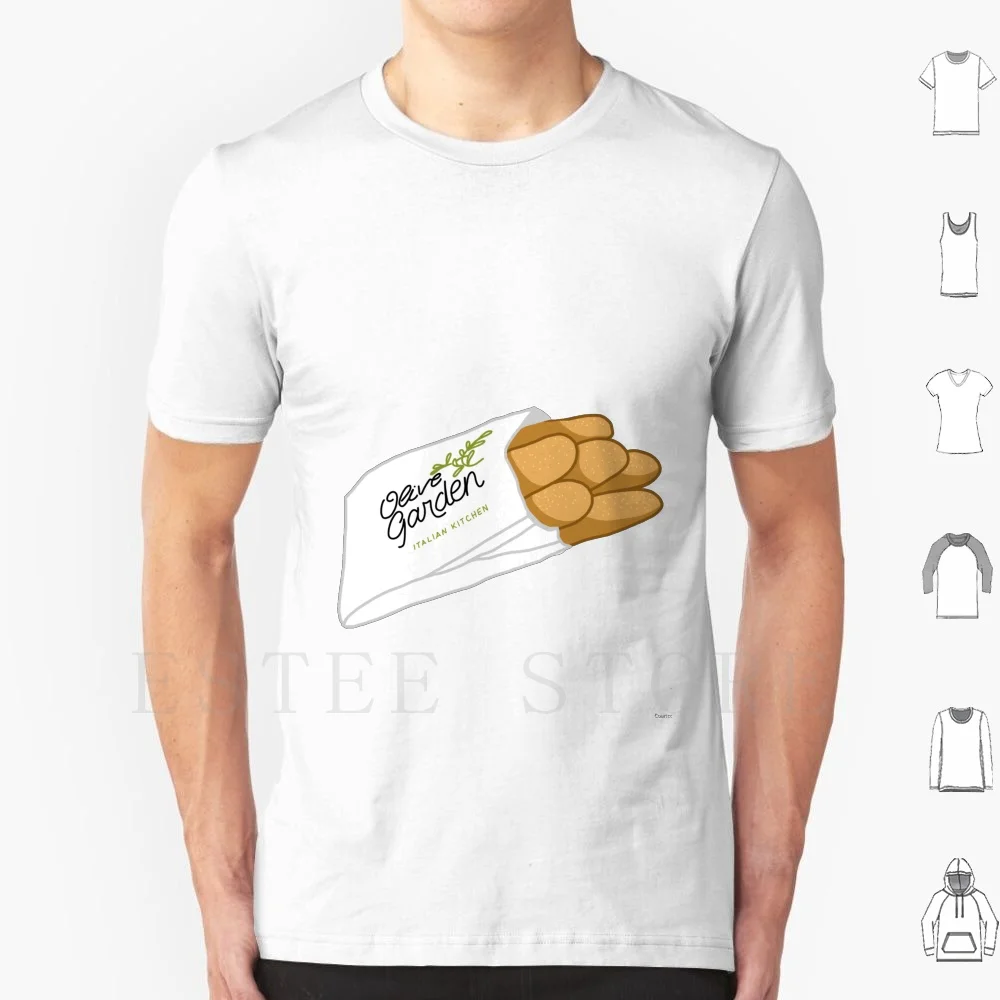 Breadsticks T Shirt Cotton Men DIY Print Olive Garden Breadsticks Food Italian White Grey Tan Brown Bread