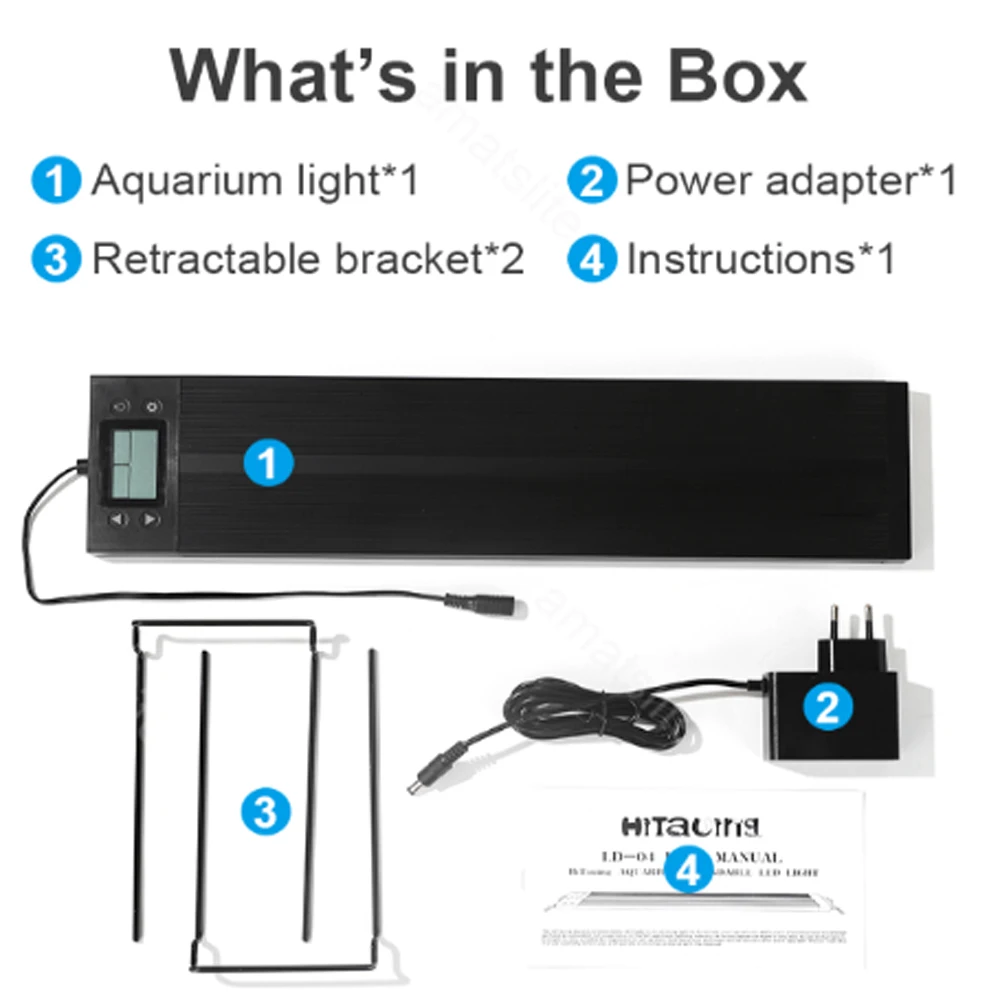 Extendable LED Aquarium Lights 18W 24W 34W Aquarium Plant Grow Lamps LED IP65 Sunrise Sunset Timming for Aqua Fish Tanks