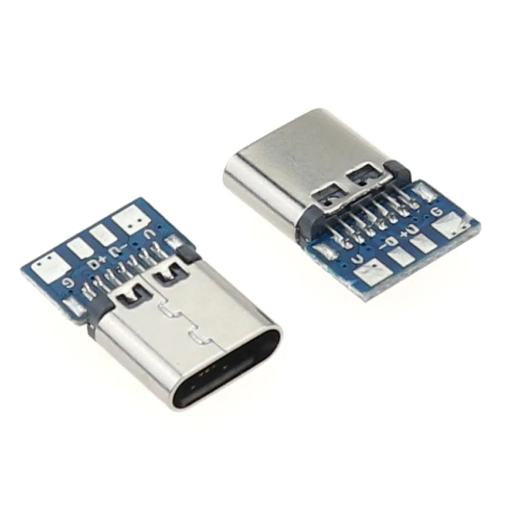 Usb 3.1タイプcメスコネクタジャックドック14ピン雌ソケットポートレセプタクル貫通孔pcb USB-C usb電源充電ドック