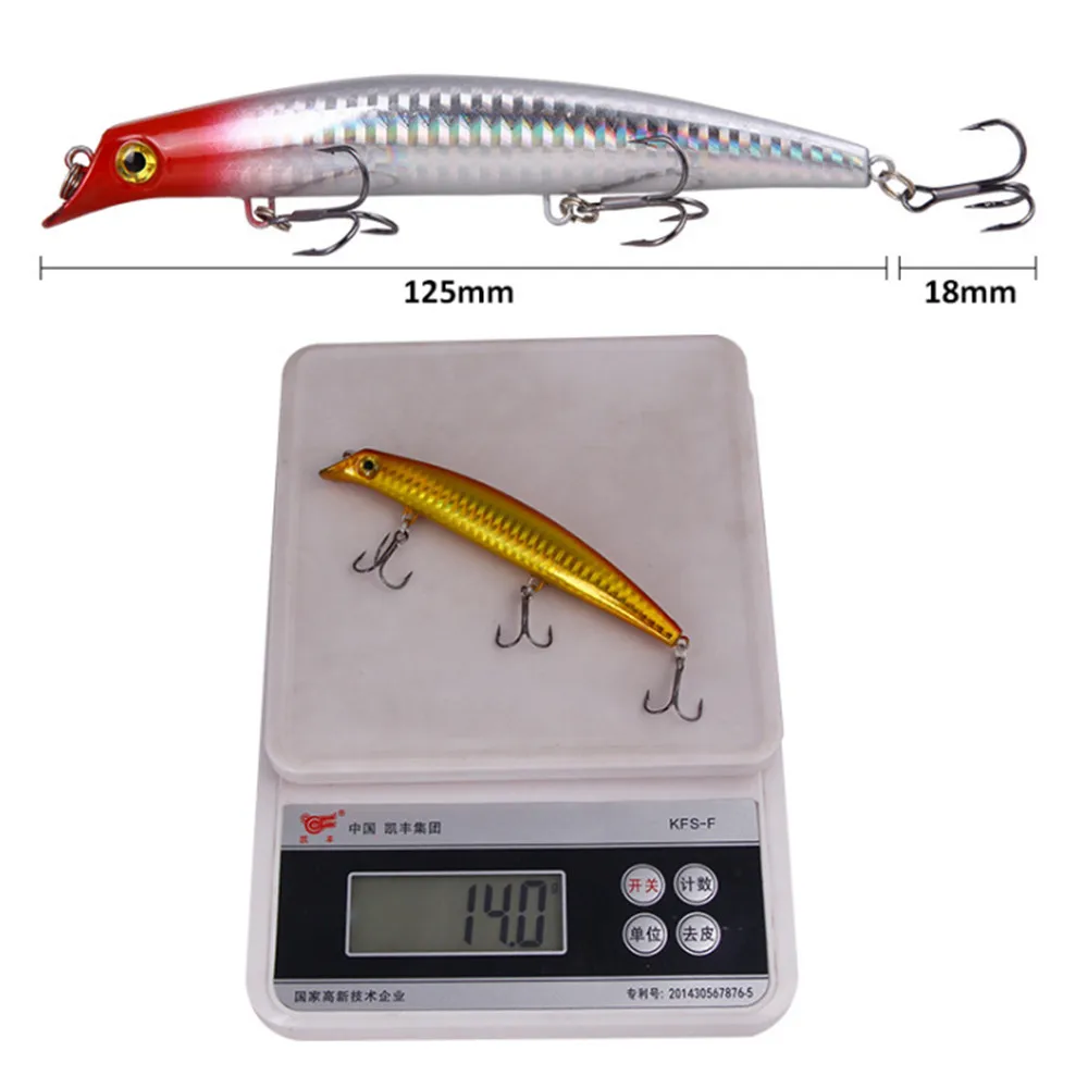 1Pcs Top water Floating Popper Fishing lure 125mm 14g Wobbler Crankbaits Hard Artificial Bait  Bass Pike Sea Fishing Tackle