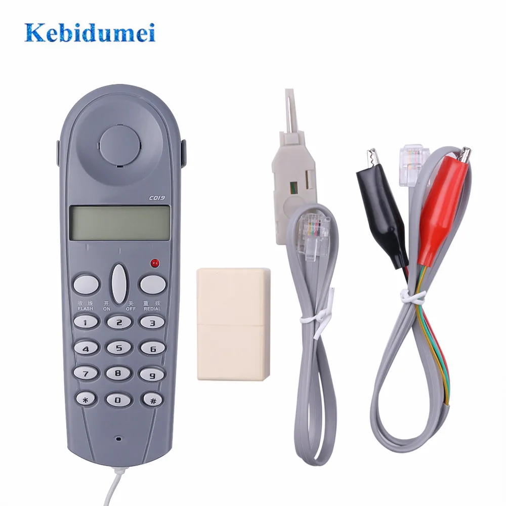 Kebidumei C019 Tool Network Tester Telephone Phone Butt Test Tester Lineman Cable for Telephone Line Fault