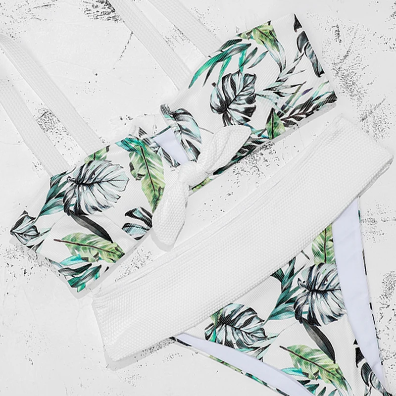 ZTVitality feuille imprimé nœud Bikinis Push Up Bikini 2025 nouveauté soutien-gorge rembourré à armatures taille moyenne maillot de bain Sexy maillots de bain femmes