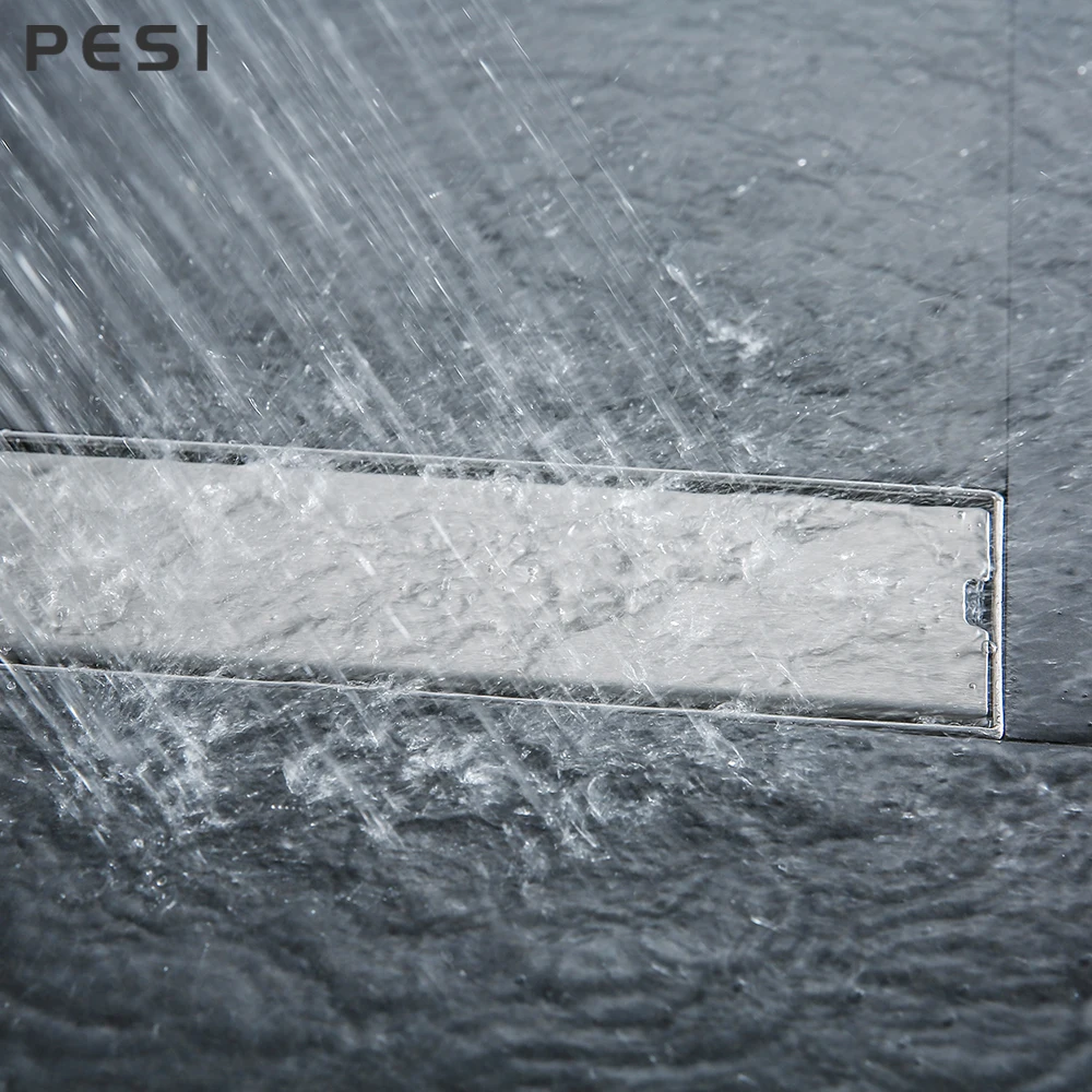 Imagem -05 - Dreno de Chuveiro de 30 40 50cm Dreno de Drenagem de Piso 304 Ralo Longo Drenagem Linear para Hotel Banheiro Cozinha Frool Aço Inoxidável