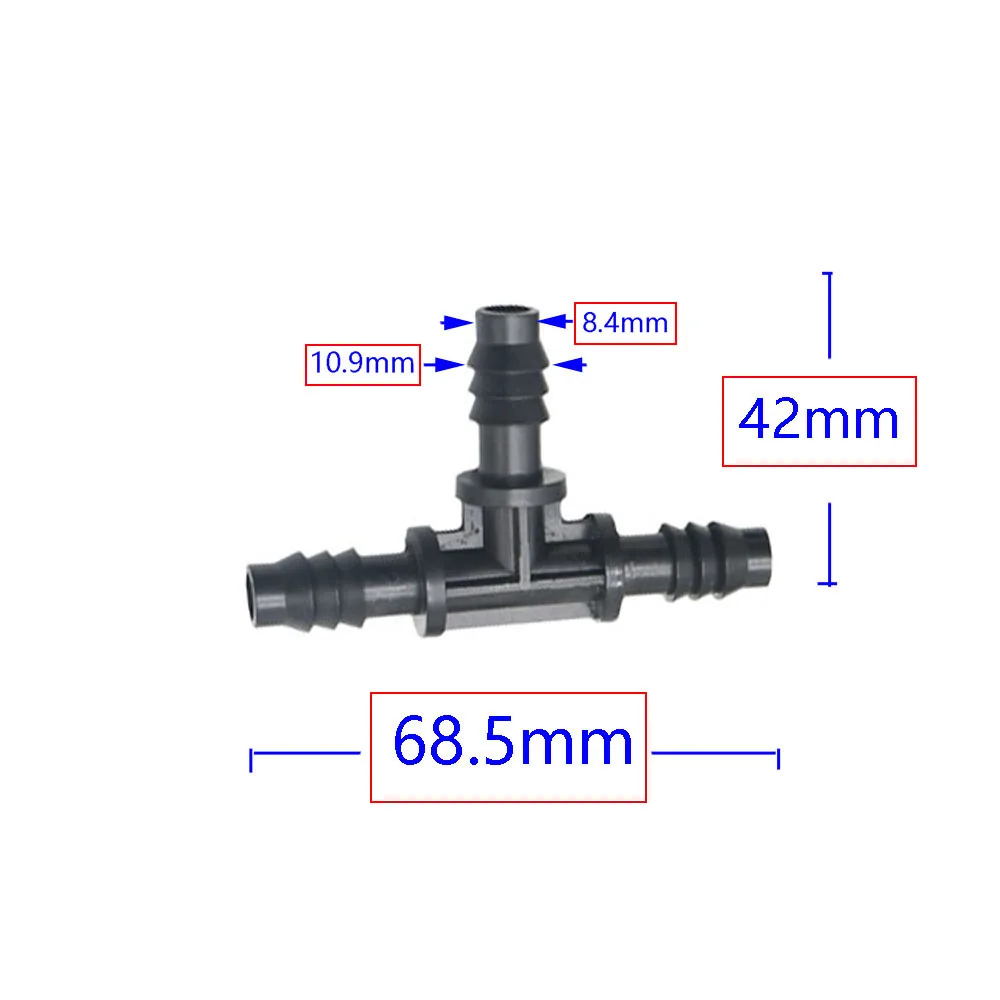 100 sztuk 8mm do 4mm wąż ogrodowy redukcja złącze Tee prosto kolanko koniec korki 3/8 \