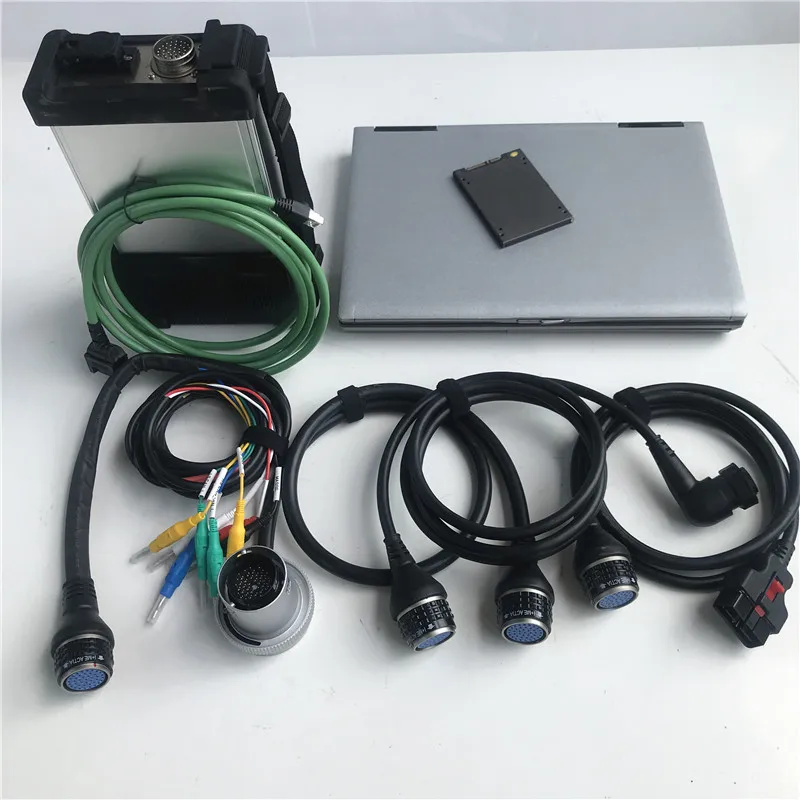 SD Connect C5 diagnostic tool for mb star C5 car repair with newest software in 360G SSD with D630 90% New Laptop All ready