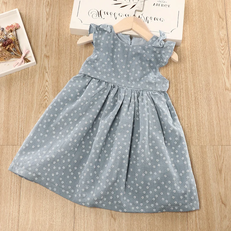 

Girls Dress 2022 Summer Floral Bow Dresses Cute Princess Dress Wholesale Clothing Toddler Girl Clothes Dress for Girls