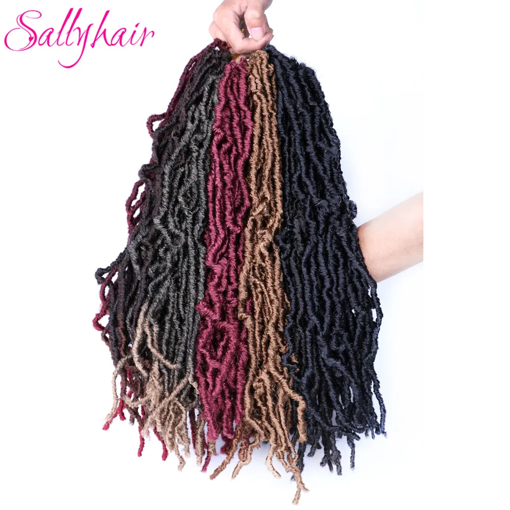 

Sallyhair Nu Soft Locs Crochet Braid Hair 21 strands/pack Ombre Faux Locs Crochet Braids Synthetic Hair Extensions