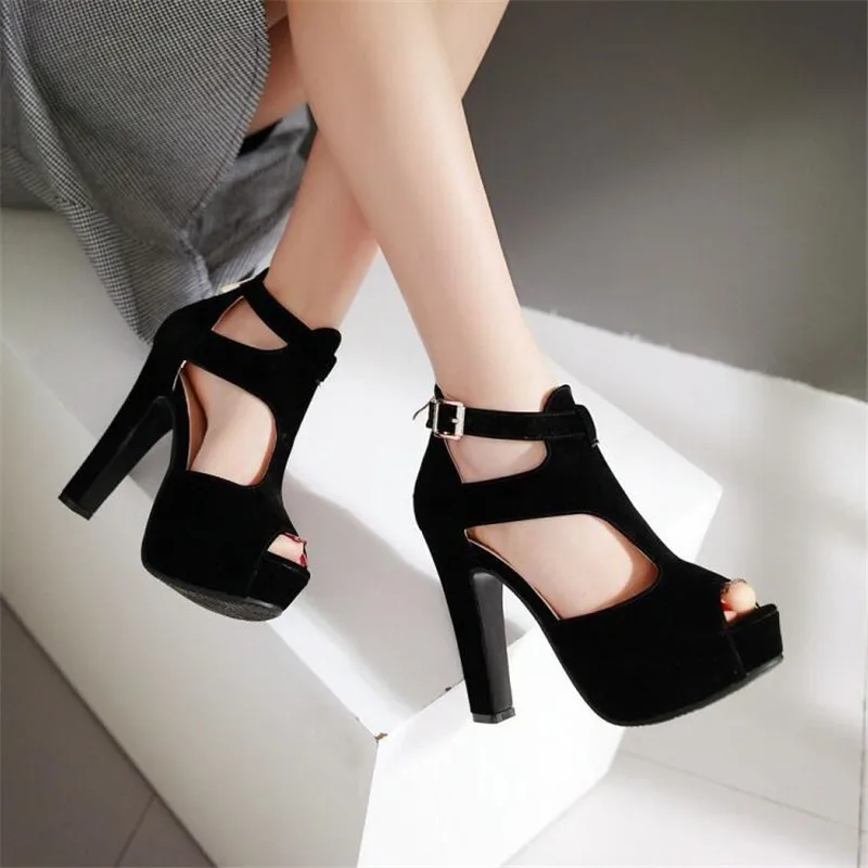 Dziewczฤce buty damskie czรณลenka wysokie obcasy platformowe buty Peep Toe Peep Toe sandaลy gladiatorki 12cm obcasy damskie obuwie rozmiar 31-43