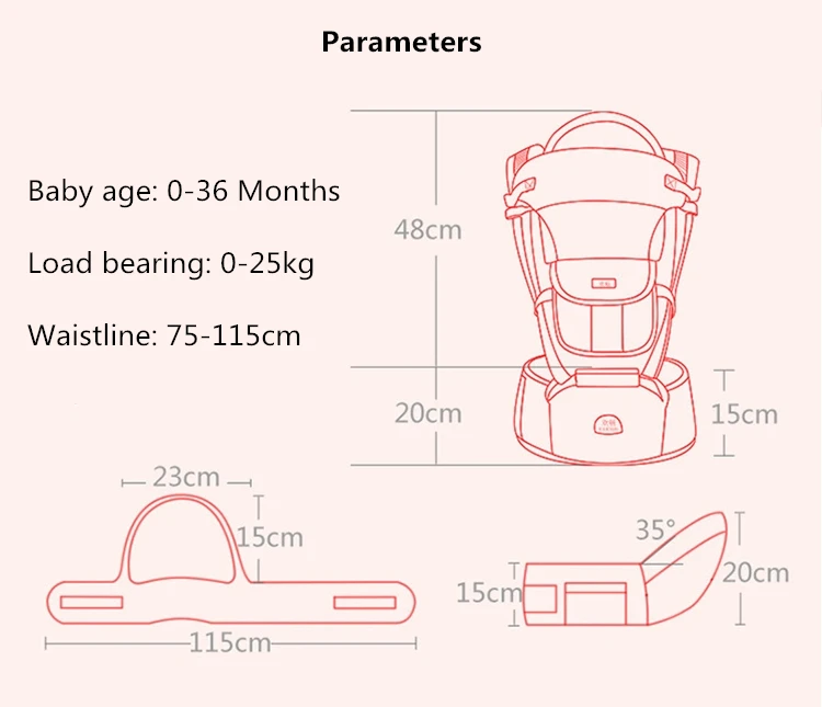 Porte-bébé ergonomique 9 en 1, sac à dos pour nouveau-né de 0 à 36 mois, Hipseat, prévention des jambes de type O, écharpe de portage pour bébé