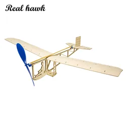 1920s Rubber Powered Glider Airplane Model for Kids Children DIY Wood Toy Plane