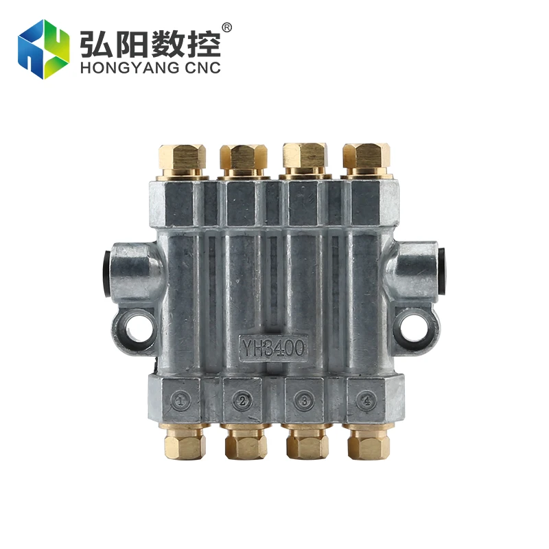 Valvola di distribuzione della pompa dell'olio 2 / 4 / 5 della macchina utensile di CNC del distributore del pistone dell'olio lubrificante del circuito dell'olio di spostamento positivo