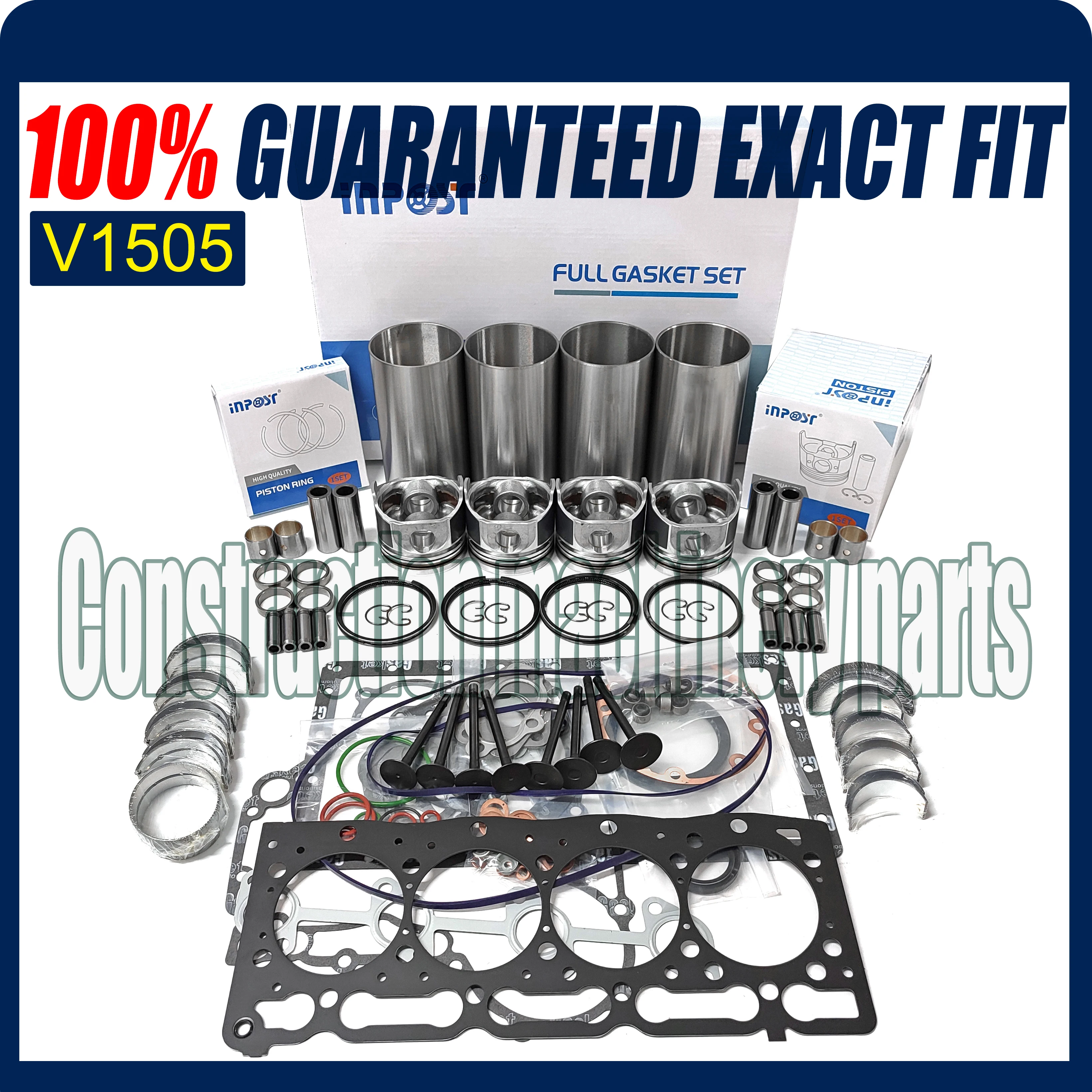 

V1505 V1505T Engine Rebuild Kit For Kubota Engine Diesel Engine Repair Parts 4 Cylinder Engine