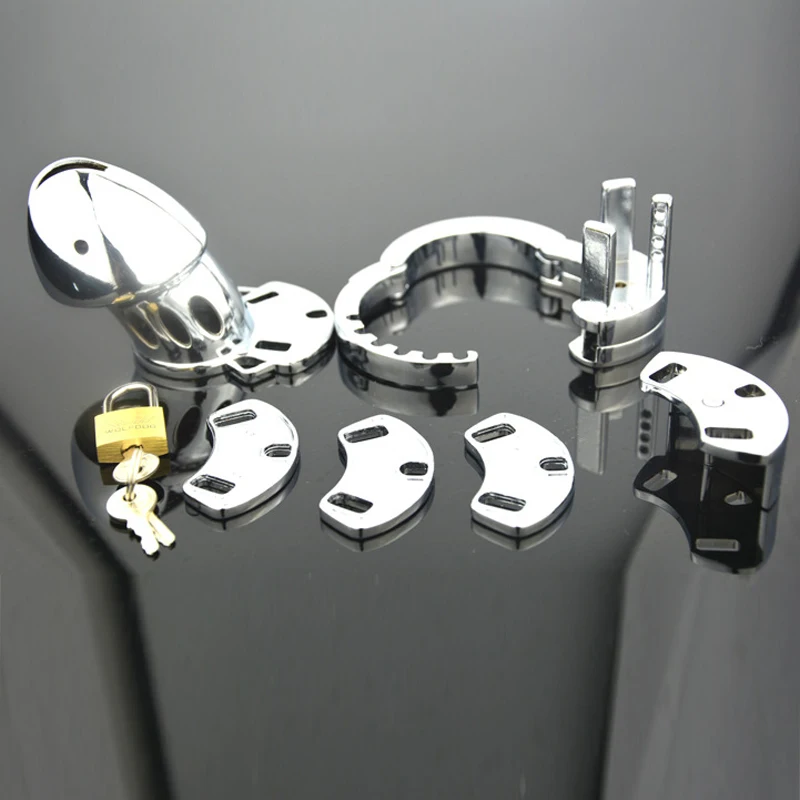 Adjustable Male Chastity Device Metal Chastity Cage Penis Ring Cock Lock Sex Toys For Men/Gays SM Restraint Chastity Belt BDSM