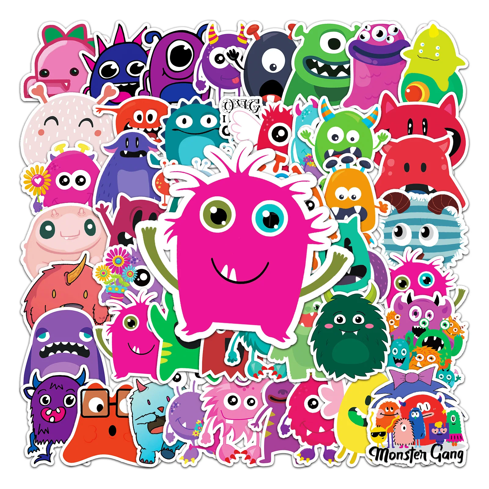 10/30/50PCS Small Monster Cartoon Cute Reward iPad Graffiti Waterproof Sticker Suitcase Notebook RefrigeratorHelmetWholesale