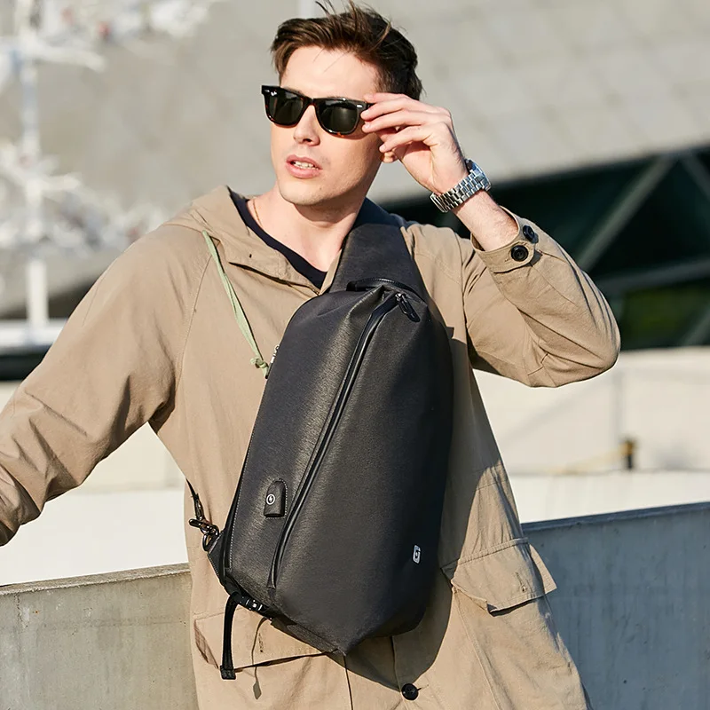 Fashion Men Messenger Bag Men USB Charging Design Man Chest Bag Pack Anti Theft Shoulder Crossbody Bags for Teenage