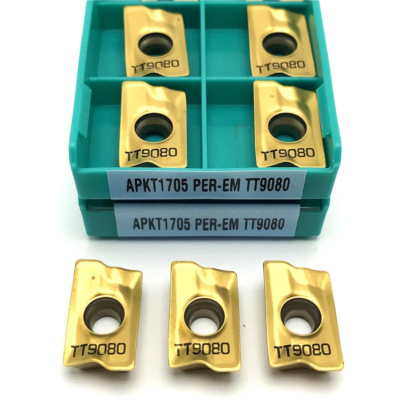 Imagem -02 - Indexáveis Cnc Fresagem e Ferramentas de Corte Ferramentas de Torneamento de Fresagem de Alta Qualidade Torno de Aço Processamento de Peças Apkt1705 Tt9030 Tt9080