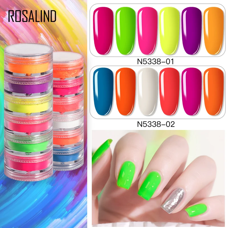 ROSALIND świetlisty motyl holograficzny sypki brokat do paznokci do Manicure artystyczna dekoracja fluorescencyjny magiczny lustro w proszku