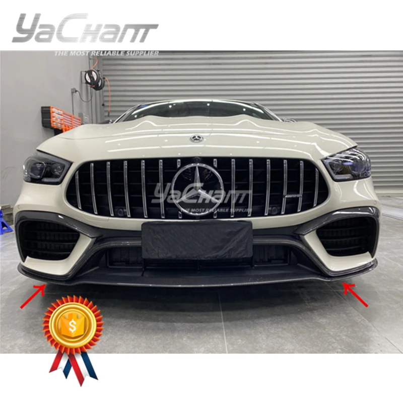 

Carbon Fiber Front Bumper Splitter 3pcs Fit For 2019-2021 MB AMG GT63S 4D Coupe X290 EDITION1-Aerodynamic-Package Bottom Lip