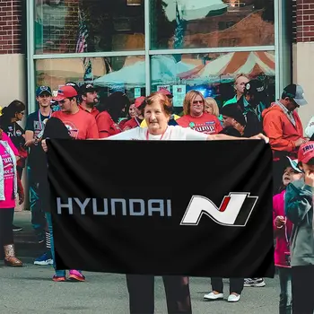 현대 N 라인 I20 I30 자동차 애호가, 다양한 크기, 참신한 여성 팝, 참신한 깃발 
