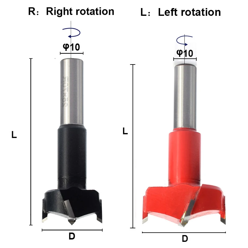 Forstner Drill Bit 4 Flutes Carbide Wood Router Bit 15-35mm Hole Saw Cutter 70mm Core Drill Bits Woodworking Cutter Tools