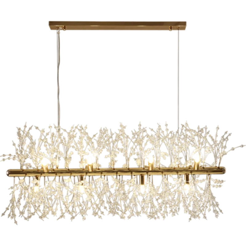 Snowflake Led Chandelier Nordic Style Lamp Creative Personality Crystal Model Atmosphere Light Luxury Living Room Lighting