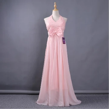 Frauen Licht Lila Rosa Halfter Brautjungfer Kleider Graduation Vestidos Longo Lange Prom Roben Günstige Brautjungfer Kleid LC250M